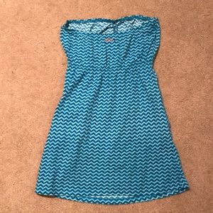 Volcom turquoise chevron beach dress